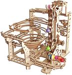 DIY Marble Run Wooden Puzzle - 3D Wood Crafts Assembly Building Mechanical Model Kits - Wooden Brain Teaser Puzzles for Adults & Teens Boys Girls