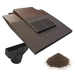 Granulated Antique Brown Plain in-line Roof Tile Ventilator & Pipe Adapter