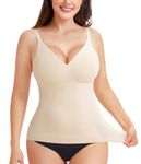 Gotoly Shapewear Tank Top for Women Tummy Control Shaping Camisole Tops Slimming Compression Cami Vest with Adjustable Straps (Beige, XL)