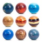 Planets Stress Balls, POTWPOT 9 Pieces Solar System Stress Balls Stress Relief Toys Sensory Balls for Children with Outer Space Theme Party Favors and Birthday Party Supplies