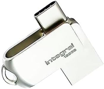 Integral 128GB 360-Dual USB 3.0 Tipo C & Tipo A Pendrive con Carcasa de Metal sólido, velocidades de Transferencia rápidas y Simplemente conectar y Usar