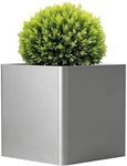 BHCORTEN 24-Inch Square Outdoor Metal Planter