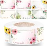500 Pcs Food Labels for Jars Jam Self-Adhesive Stickers Blank Labels Decorative Labels for Kitchen Bottle Mason Jars Easy Peel Food Dessert Containers Markers Writable 50x30mm Box Stickers Kit