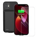 YISHDA Battery Case for iPhone 14/13/13 Pro, 13800mAh Portable Rechargeable Charging Case, Protective Battery Pack Charger Case with Screen Protector, Black