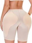 POP CLOSETS Hip Dip Pads for Women Fake Butt Padded Underwear Butt Lifter Pad Panties Butt Enhancer Booty Lifter Shapewear, Beige, Large