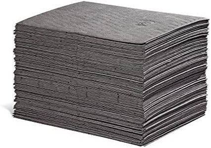 New Pig Premium Absorbent Mat Pads | 100 Oil Absorbent Pads | The Original Pig Mat | 15" x 20" Oil Pads | Each Pad Absorbs 28 oz | Total Absorbency is 22 Gallons | 100-Count | MAT203