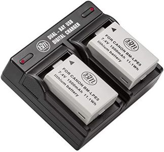 2 Pack of LP-E5 Batteries and USB Dual Battery Charger Kit for Canon EOS Rebel XS, Rebel T1i, Rebel XSi, 1000D, 500D, 450D, Kiss X3, Kiss X2, Kiss F Digital SLR Camera