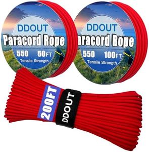 DDOUT 550 Paracord Rope 200ft, 4mm Thin Tactical Parachute Cord for Climbing, Camping, Tent, Clothsline, Survival Utility Rope, DIY Paracord Bracelet