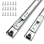 KCOLVSION 1 Pair 22 Inch 260 Lb Capacity Heavy Duty Drawer Slides,Side Mount Undermount Full Extension 3 Fold Ball Bearing Stainless Steel Hardware Drawer Rails