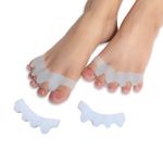 Wonder Care Silicone Toe Separator For Feet Gel Toe Pads Toe Big Toe Corrector Bunion Toe Straightener Yoga Toe Stretcher Hammer Toe Bunion White pair of 1