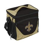 Logo Brands NFL New Orleans Saints 24 Can Cooler, One Size, Black