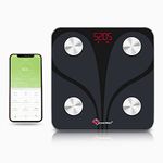 PowerMax Fitness® Bluetooth Body Fat Scale - Smart BMI Digital Bathroom Wireless Weight Scale & Body Composition Analyser with SmartPhone App (Upto Foot Size 9 , Model: BCA-130)