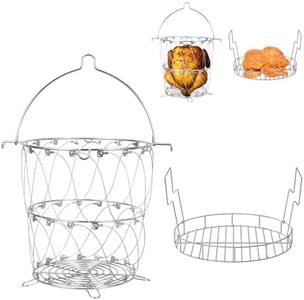 BMMXBI The Big Easy Oil-Less Better Baskets and 9" Dia The Big Easy Bunk Bed Basket, Turkey Fryer Kit for Charbroil The Big Easy Accessories, Parts for Charbroil Oil-Less Turkey Fryer Accessories