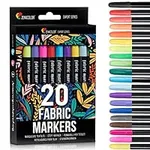 Zenacolor 20 Fabric Markers Pens Se