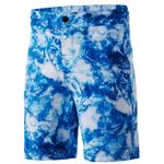 HUK Mens Pursuit Boardshort | Quick-Drying Fishing & Swimming Board Shorts, Stone Shore - Mossy Oak Blue Shark, 34 US