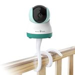 Heart of Tafiti Flexible Baby Monitor Holder for Aqua & Nile Series, Baby Monitor Camera, Indoor Usage, 1/4 Threaded Hole, White, No Tools Required or Wall Damage.