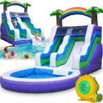 WELANDFUN 26.3ft PVC Commercial Inflatable Water Slide for Big Kids Adults