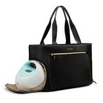 mommore Breast Pump Bag Diaper Tote Bag with 15 Inch Laptop Sleeve Fit for Most Breast Pumps Like Medela, Spectra S1,S2, Evenflo