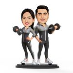 Avatar Studio Personalized Gift for Wife, Husband, Girlfriend, Boyfriend, Friends Character Caricature Photo Frame Unique Design Customized Gift for Friends & Family (Gym Couple)