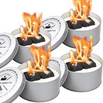 EUPNHY 4 Pack Portable Campfire | Portable Fire Pit | smores maker | Lightweight and Portable | 3-5 Hours of Burn Time | Convenient-No Embers-No Hassle | Great Gifts for Picnics, Camping and More