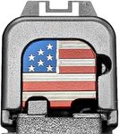 Milspin Slide Back Plate Compatible with Glock Gen 1-5 | American Flag | Veteran Made in USA I CNC Milled (Premium Tri Color, Models G43 G43x G48)