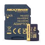 Nextbase 32GB U3 Micro SD Card - Includes Micro SD-to-SD Adapter - Ultra High Speed Memory Card Compatible with Series 1 and 2 Nextbase Dash Cam Range - Dash Camera Accessories