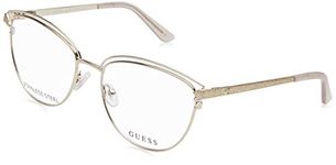 Guess GU2685 Eyeglass Frames - Gold Frame, Gold Lenses, 53 mm Lens Diameter GU268553032, Gold, 53/17/135