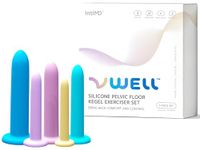 Silicone Pelvic Floor Muscle Dilator Exerciser Trainer Set by VWELL (Complete 5 Kit System)