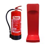 6ltr AFFF Foam Fire Extinguisher with Single Red Extinguisher Stand - FireShield