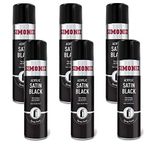 SIMONIZ 6 Pack of Acrylic Satin Black Spray Paint 500ml