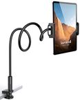 Lamicall Gooseneck Tablet Holder, Flexible Tablet Stand - 36" Lazy Arm 360 Adjustable Holder Clamp Bracket Bed for 2024 iPad Pro 9.7, 10.5, 11, iPad Air mini 2 3 4 5 6, Switch, 4.7-11" Devices -Black