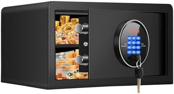 Caja fuerte de 52 litros, ignífuga, antirrobo, con cerradura de combinación, para ordenador portátil, documentos, dinero, medicamentos, objetos de valor