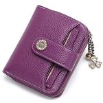 SENDEFN Purses for Women Genuine Leather Small Bifold Compact Womens Wallet with RFID Protection