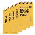 5-Pack Waterproof Medical Vital Signs SOAP Notepad 6" x 3-3/4" MR Safe Disinfectable for Responder Physician Nurse Intern EMT EMS Stats Medical Emergency Record Statistics Notebook All Weather