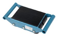 Vestil FMS-6 Fixed Machinery Skate with 6 Nylon Roller, Steel, 10-1/2" Rubber Surface Length, 8-1/2" Width, 4" Height, 6 Ton Capacity