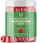 FIOR Naturally Sugar-Free Mushroom Gummy Total 10 Mushroom Blend Supplement, 120 Count, 10 Mushroom Complex, Lions Mane, Chaga, Cordyceps, Reishi, Turkey Tail, Maitake, Shiitake, King Trumpet