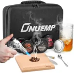 ONUEMP Cocktail Smoker Kit with Torch, Old Fashioned Smoker Kit with 5 Flavor Wood Chips, Drink Infuser, Smoke Top, Whiskey Bourbon Gifts for Men Dad Husband Father's Day (Without Butane)