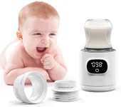 Portable Cordless Bottle Warmer,Include 2 ADapters,Fast Heating,Accurate Temperature Control,Long Battery Life,LCD Display,Leak-Resistance,Easy to Clean,for Breastmilk or Formula,for Travel