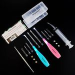 Airgoesin™ 6.75 inch Tonsil Stone Remover LED Tool Kit - 2 Sets, Oral Irrigation Syringe & Stainless Steel Pick, Tonsil Stone Removal Kit for Breath Freshening