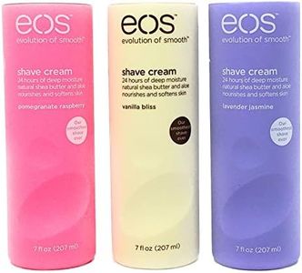 Eos Ultra Moisturizing Shave Cream Variety Pack: Pomegranate-Raspberry, Lavender Jasmine, Vanilla Bliss - 3 x 7.0 Ounce
