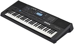 Yamaha PSR-E473 Portable, Versatile Digital Keyboard with 61 Touch-Sensitive Keys, in Black