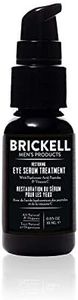 Brickell Men's Restoring Eye Serum Treatment for Men, Natural and Organic Eye Serum to Firm Wrinkles, Reduce Dark Circles, and Promote Youthful Skin .65 Ounce, Unscented