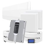 Cell Phone Booster for House Office 5G 4G LTE Data, Dual Interior Antennas Kit, Signal Booster up to 8,000 sq ft, Cell Booster Suitable for All Canadian Carriers, for Band 66/4/13/12/17/5/2/25