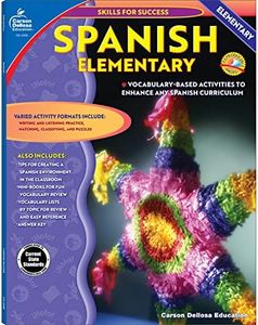 Skills for Success Spanish Elementary Workbook—Grades K-5 Vocabulary Building Exercises and Activities for Kids, Homeschool or Classroom Use (128 pgs)