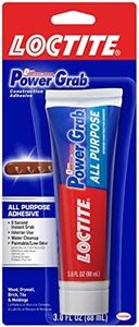 Loctite Power Grab Express All Purpose Construction Adhesive, Versatile Construction Glue for Cement, Tile, Wall & More - 3 fl oz Squeeze Tube, Pack of 1