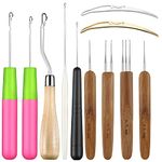 Crochet Hook Tools, 11 Pcs Dreadlock Crochet Hook, Hair Locking Tool for Hair Extension Braid Craft Making