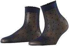 FALKE Women's Dot Dress Sock, Ultra Sheer Fine Mesh Socks, Low Calf High Ankle, Work or Casual, Blue (Marine 6179), US 5-7.5 (EU 35-38 Ι UK 2.5-5), 1 Pair