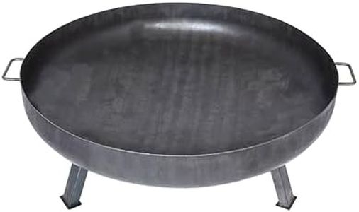 La Hacienda Garden Fire Pit Classic – Pittsburgh Large Garden – 100cm Heavy Duty Steel Wood Burner, Outdoor Fire Pit & Patio Heater, Garden Fire Bowl with Cooking Grill, Oiled Steel