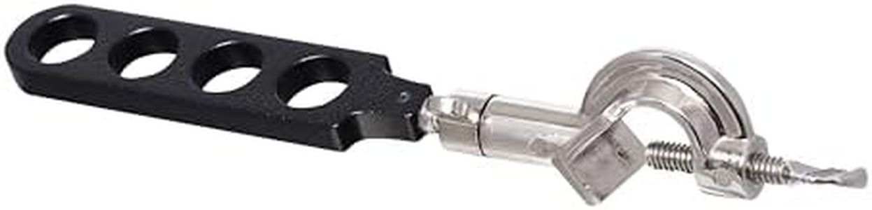 EISCO Test Tube Clamp Holder on Swivel Bosshead, 4 Holes - Fits test tubes of 16mm in Diameter