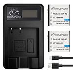 LOTUS POWER NP-40 Batteries & Charger, CNP40 Intelligent LCD Single Charger with NP 40 Battery - Suitable for Camera Casio Exilim/Kodak PIXPRO Series (2 Batteries&1 Charger)